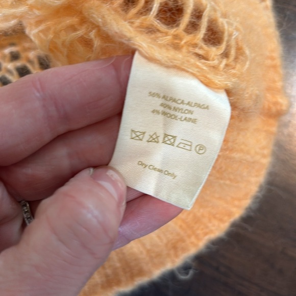 Free People Light & Lofty Pullover Sweater Alpaca Mango Orange Size XS - Picture 10 of 12